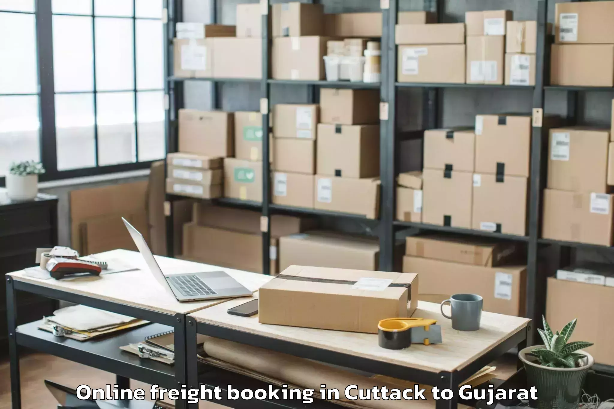 Efficient Cuttack to Abrama Online Freight Booking